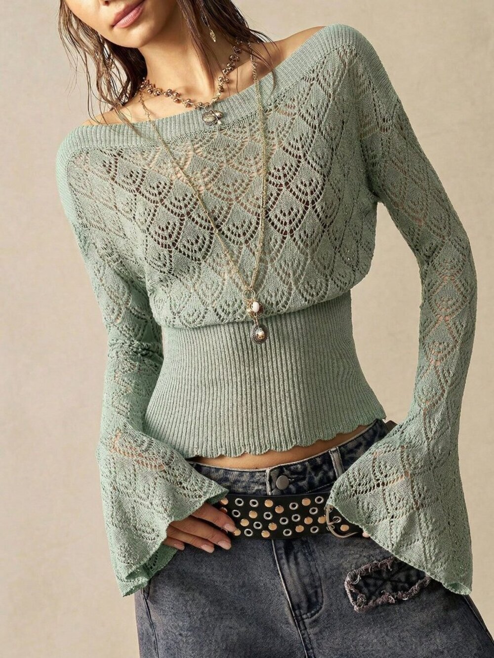 Mint Green Casual Women's Sweater